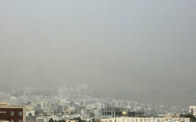 ورود توده گرد و خاک مهاجر به آسمان کردستان